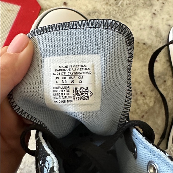 Converse Black and White High-Top Sneakers - Picture 3 of 4